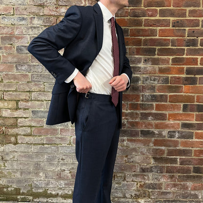 Regent - 'Kiel' Heritage - Two Button Suit - Navy Birdseye - trouser