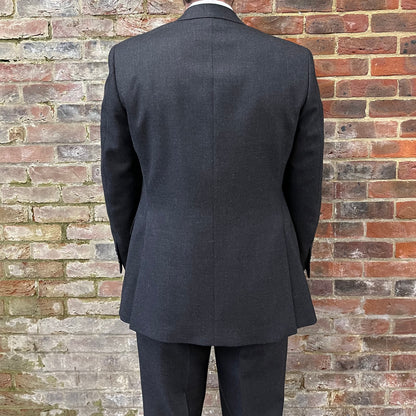 Regent - 'Gray' Heritage - Two Button Suit in Grey Wool - jacket vents