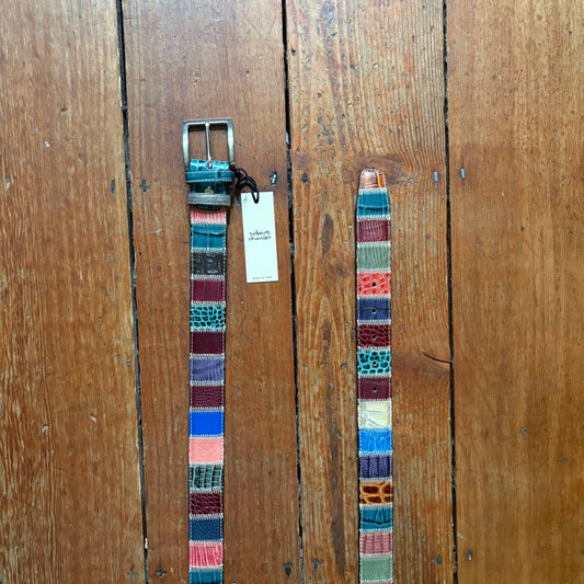 Robert Charles- Handmade Leather Belt- Patchwork