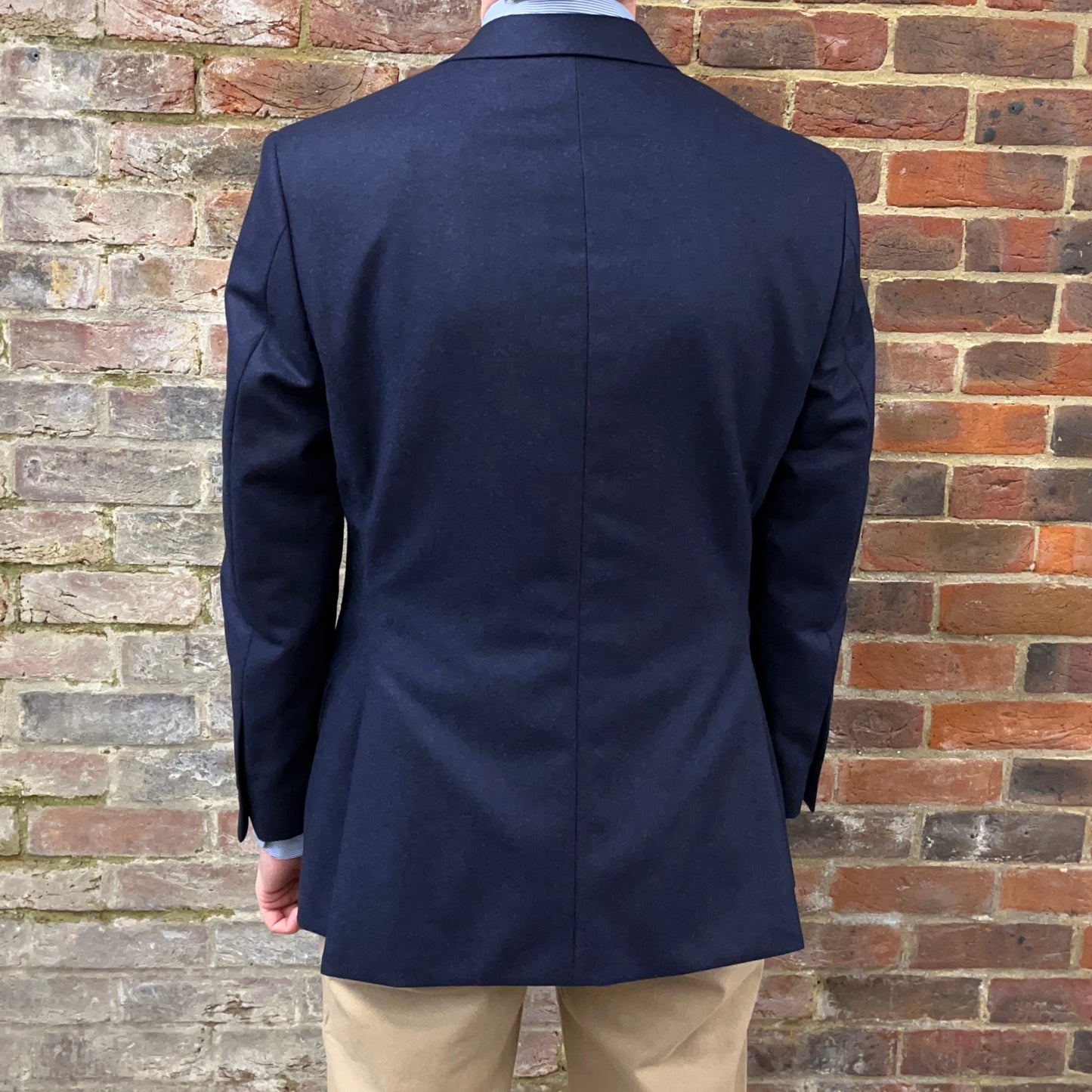Regent blue flannel jacket - rear
