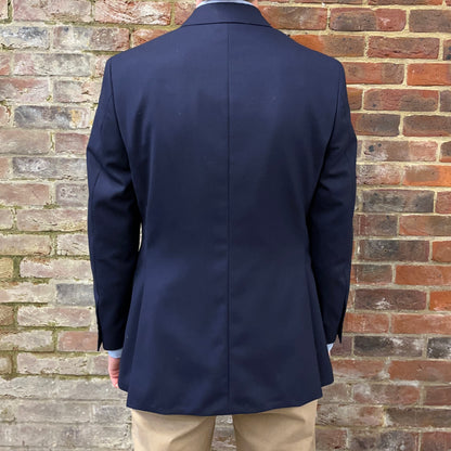 Regent - 'Thompson' Double-Breasted Jacket - Blue Wool 280g - Harrison's of Edinburgh