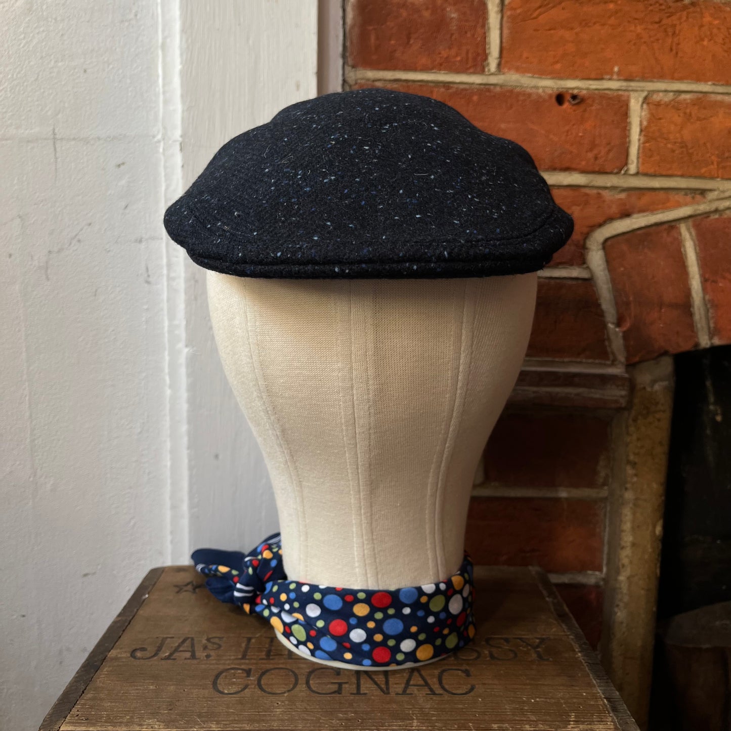 Regent - Flat Cap - Donegal Fleck style Navy Speckled Tweed