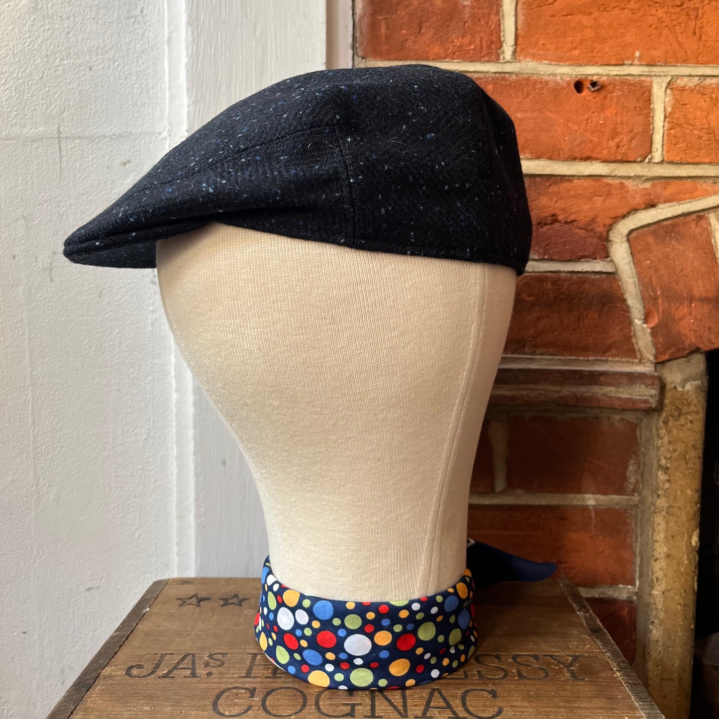 Regent - Flat Cap - Donegal Fleck style Navy Speckled Tweed