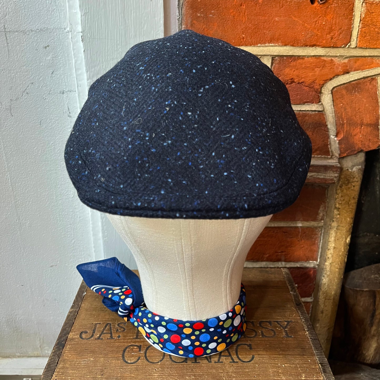 Regent - Flat Cap - Donegal Fleck style Navy Speckled Tweed