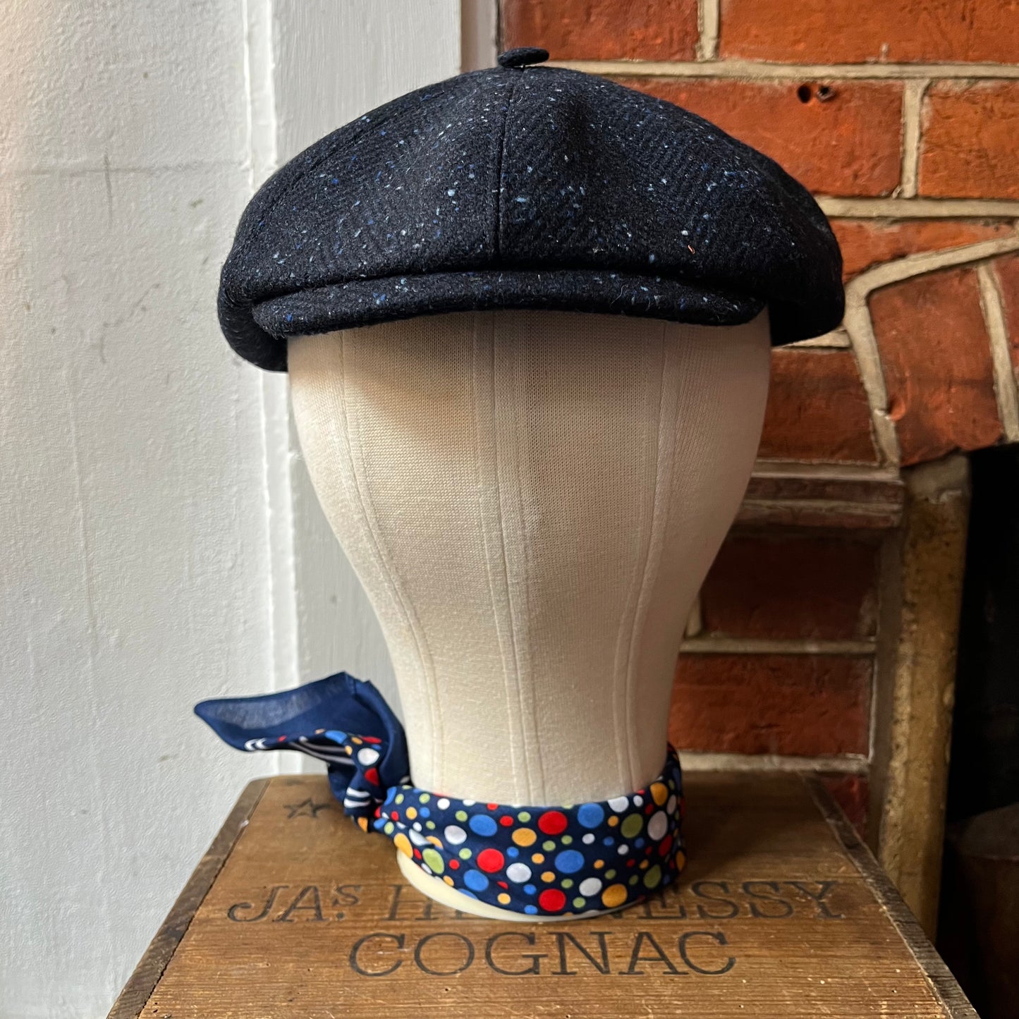 Regent - Baker Boy Cap - Donegal Fleck style Navy Speckled Tweed