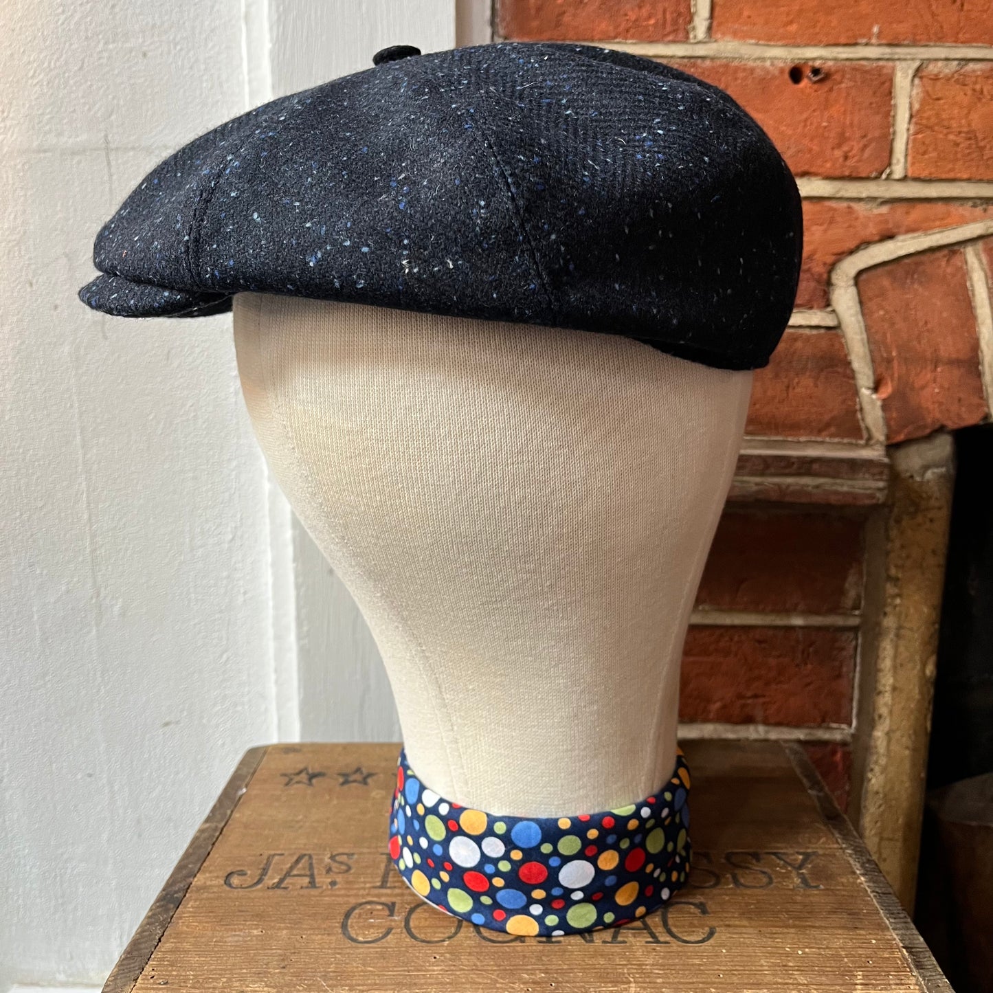 Regent - Baker Boy Cap - Donegal Fleck style Navy Speckled Tweed
