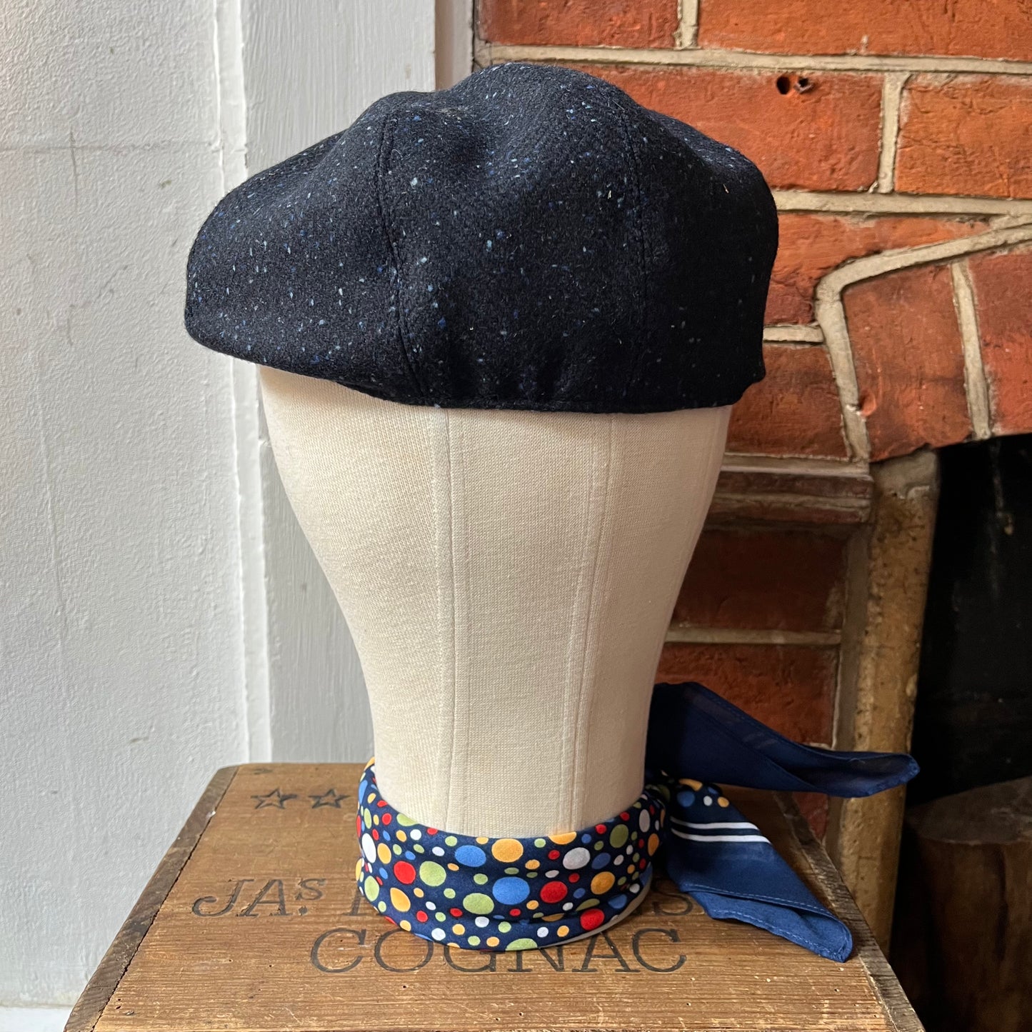 Regent - Baker Boy Cap - Donegal Fleck style Navy Speckled Tweed