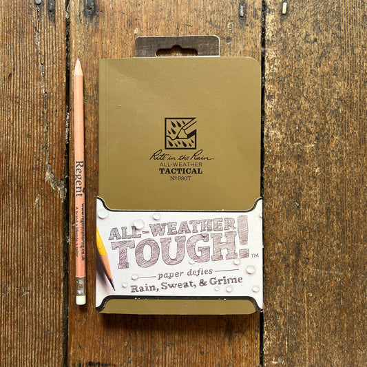 Rite in the Rain - All Weather Tactical Universal Notebook 5" x 8" - Coyote Tan - 980T - Regent Tailoring Salisbury
