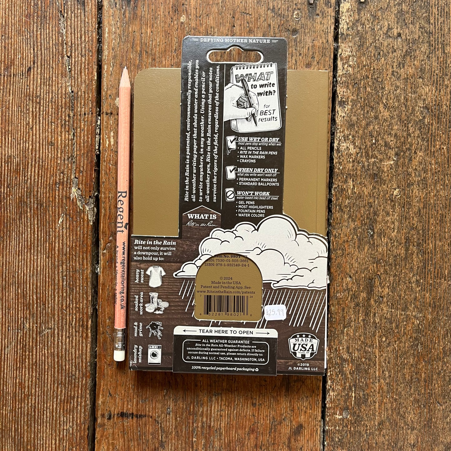 Rite in the Rain - All Weather Tactical Universal Notebook 5" x 8" - Coyote Tan - 980T