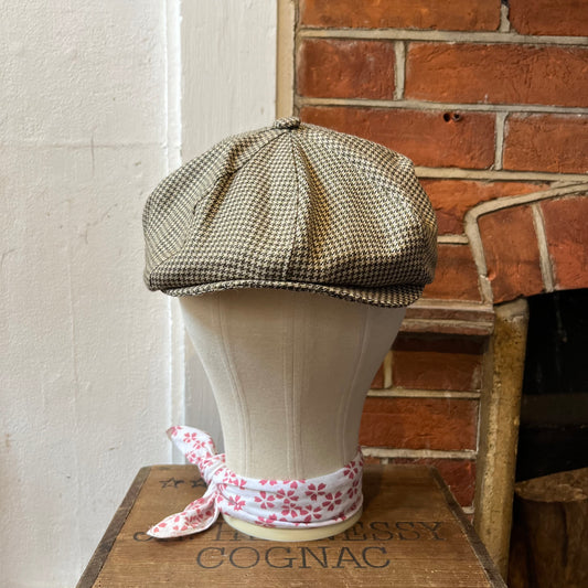 Regent - Baker Boy Cap - Brown Houndstooth - Regent Tailoring