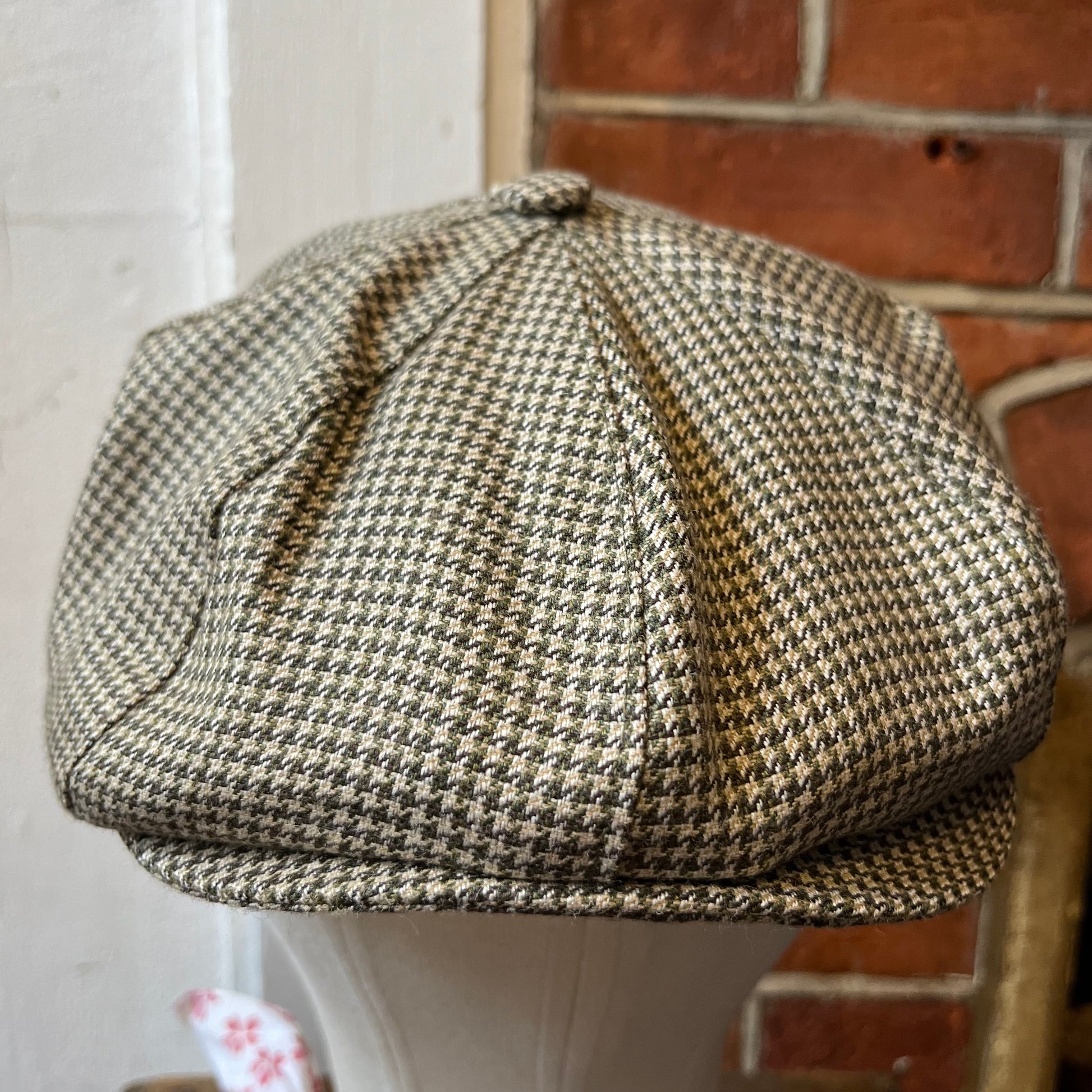 Regent - Baker Boy Cap - Brown Houndstooth - Regent Tailoring