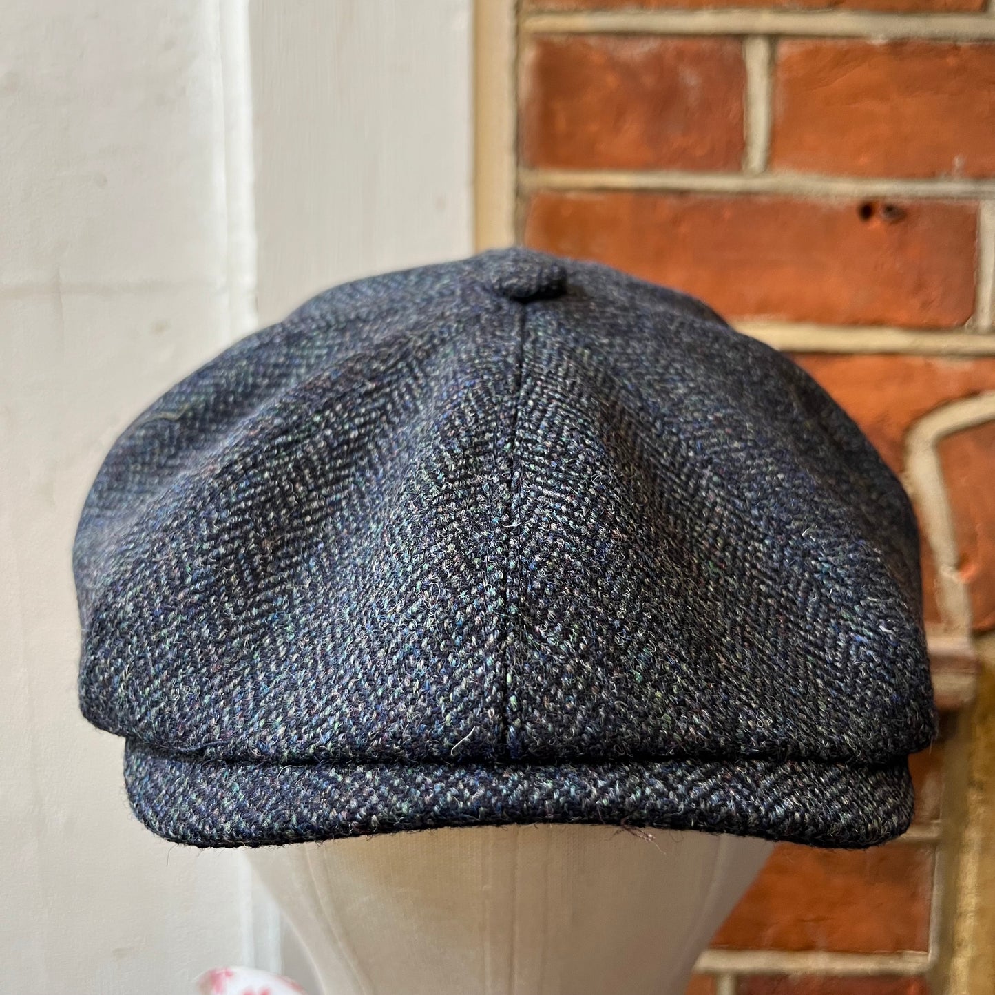 Regent - Baker Boy Cap - Navy Herringbone