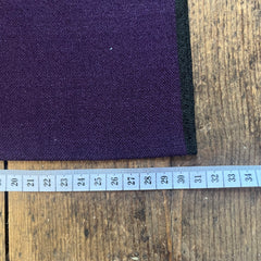 Regent - Wool Pocket Square - Purple with Charcoal Trim