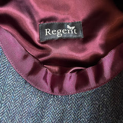 Regent - 8-Piece Baker Boy Cap - Tweed - Navy Herringbone