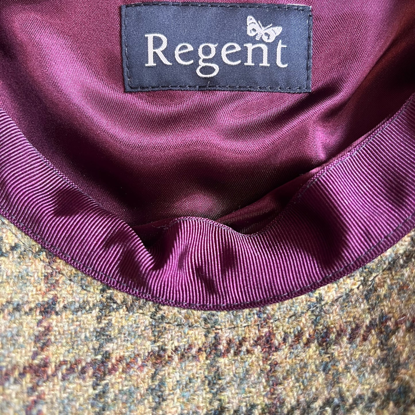 Regent - Baker Boy Cap - Green Tweed with Overcheck