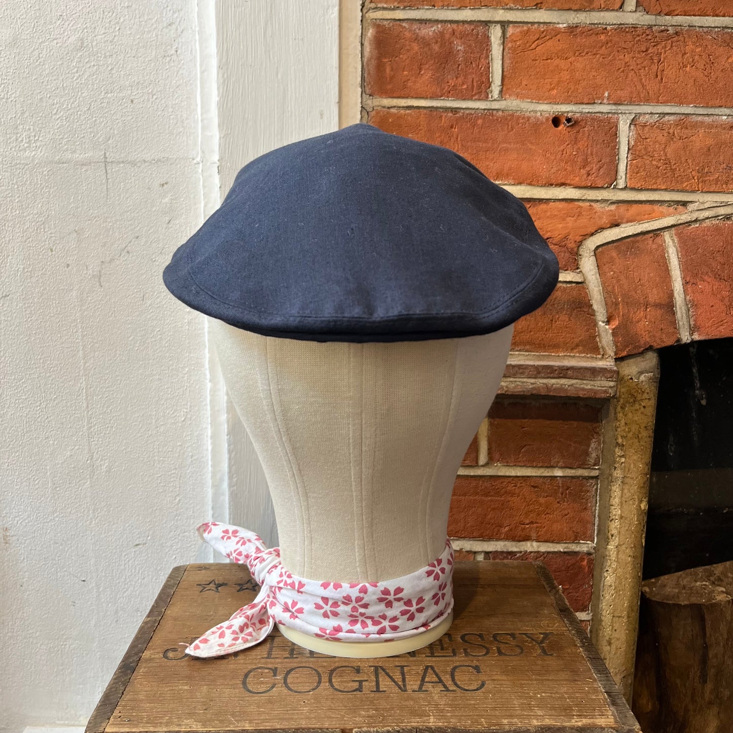 Regent - Flat Cap - Linen - Navy