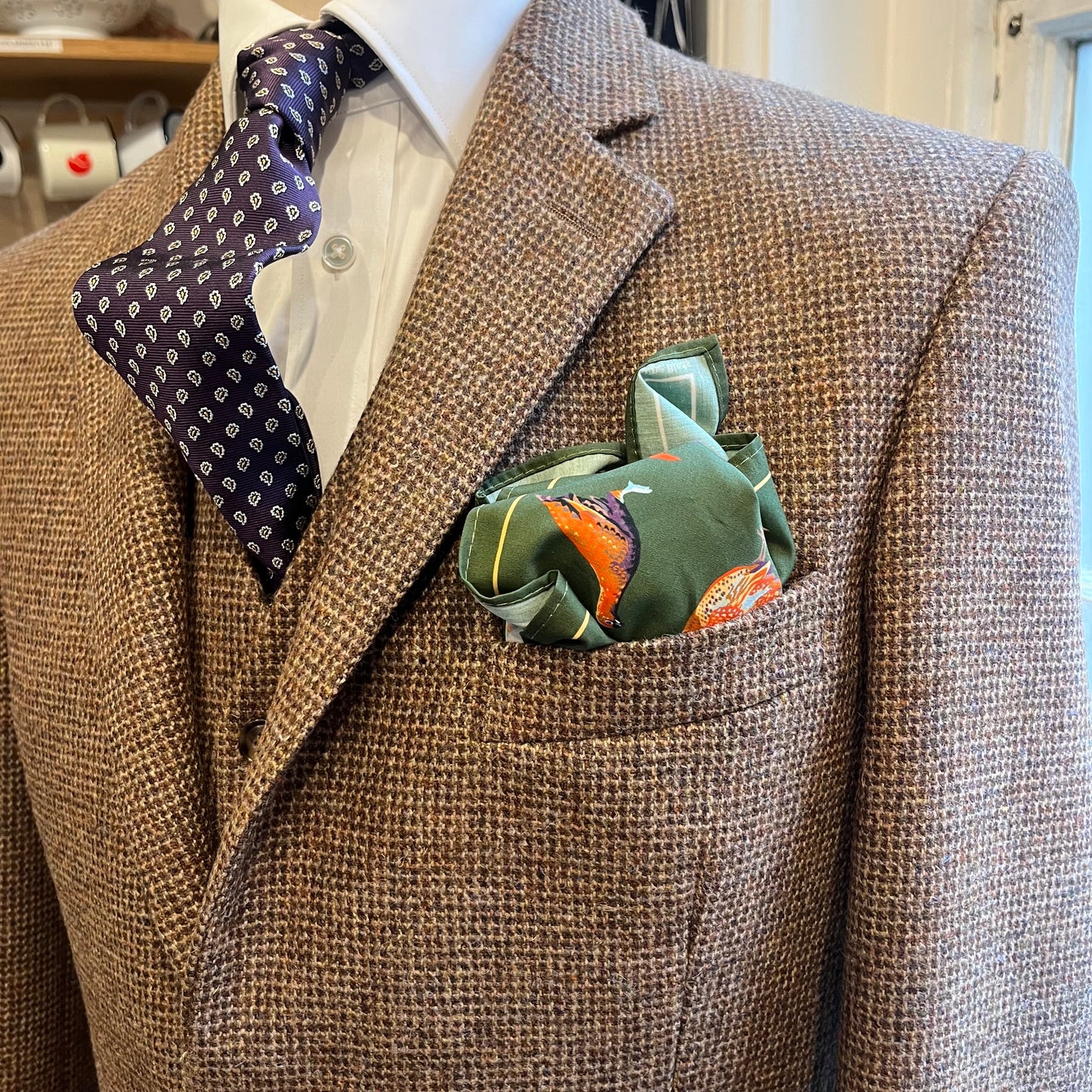 Regent - Cotton Pocket Square - Game Birds