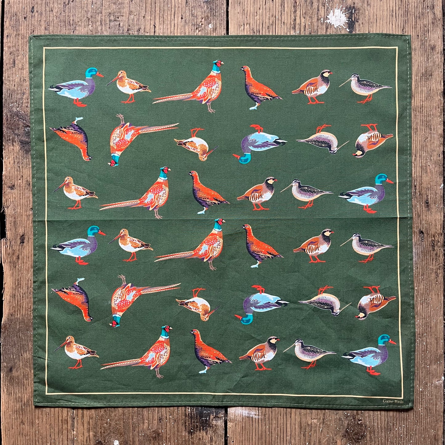 Regent - Cotton Pocket Square - Game Birds