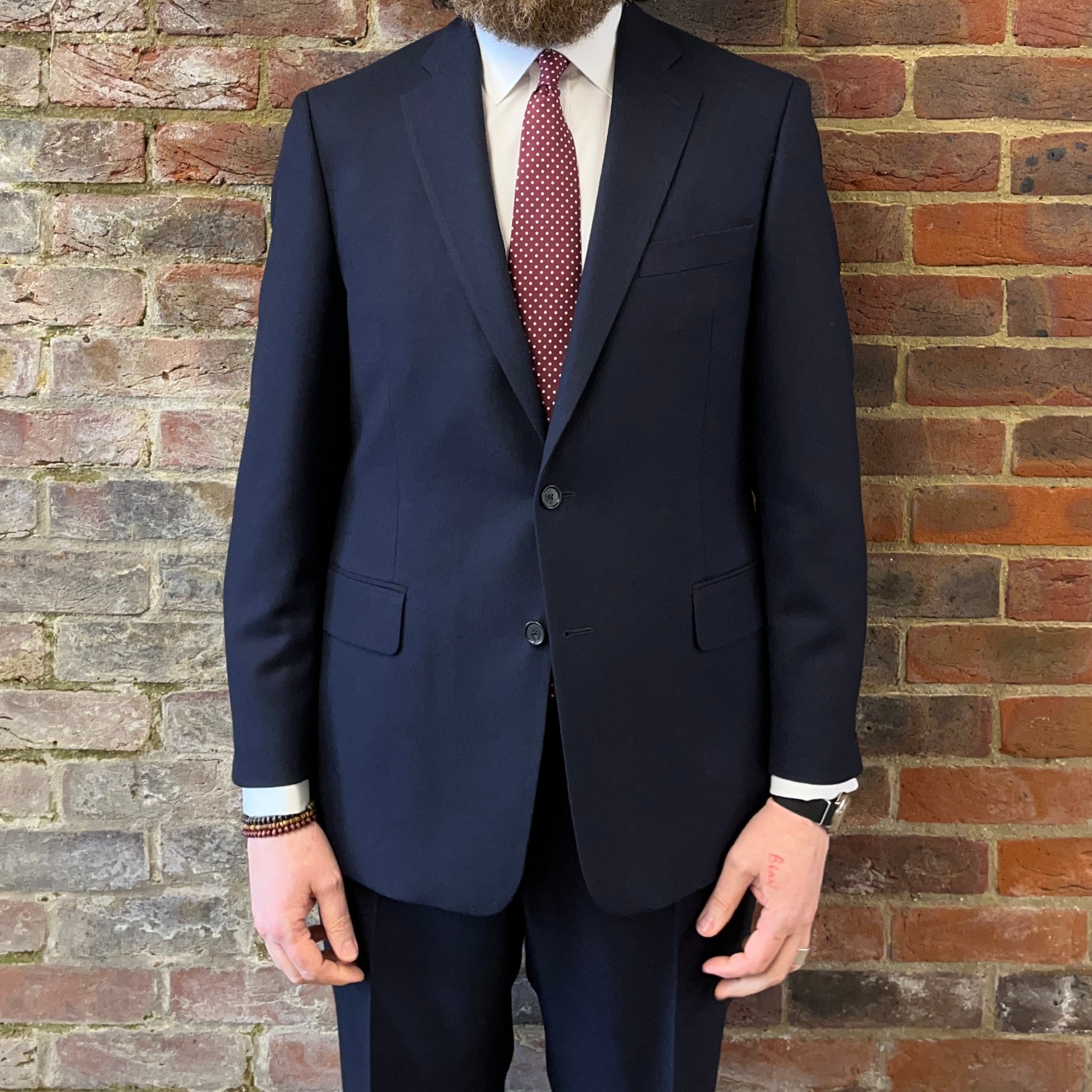 Regent Ian navy blue wool suit - closed jacket