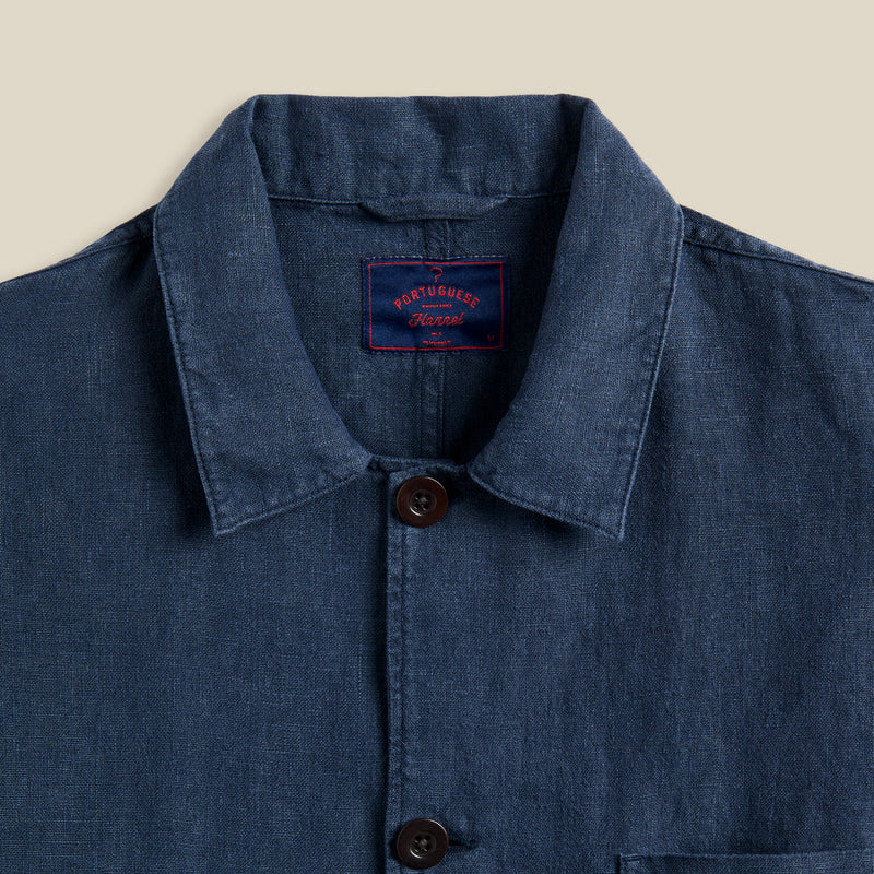 Portuguese Flannel - Labura Linen Jacket - Navy