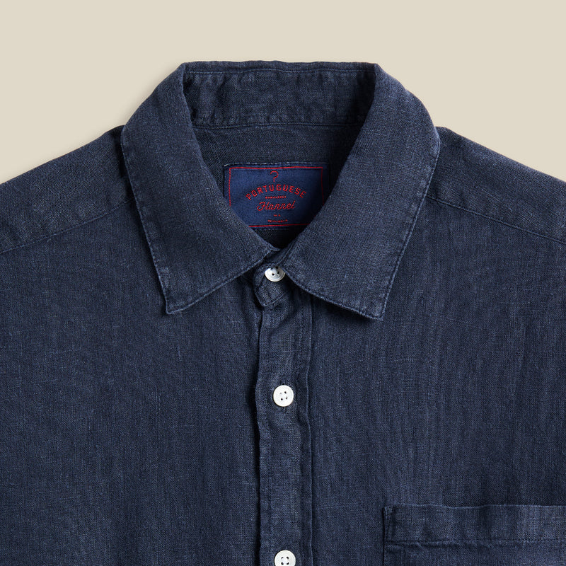 Portuguese Flannel - Linen Shirt - Navy