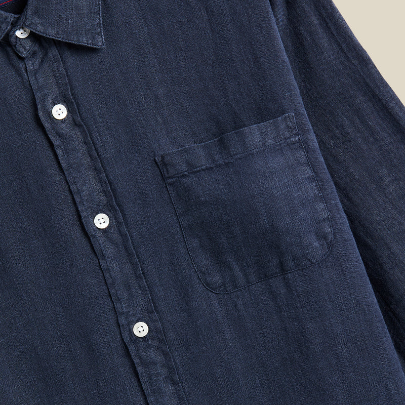 Portuguese Flannel - Linen Shirt - Navy