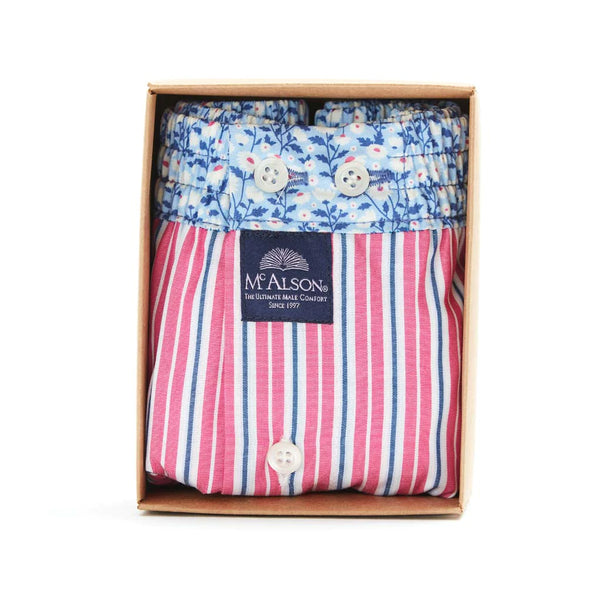 McAlson - Boxer Shorts - Striped Pink - M4847