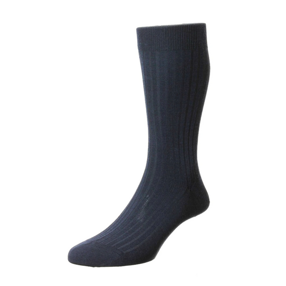 Pantherella - Socks Laburnum - Classic Collection - Navy - Merino Wool - Regent Tailoring