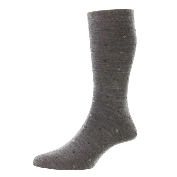 Durban mid grey vintage style sock grey mix colouring