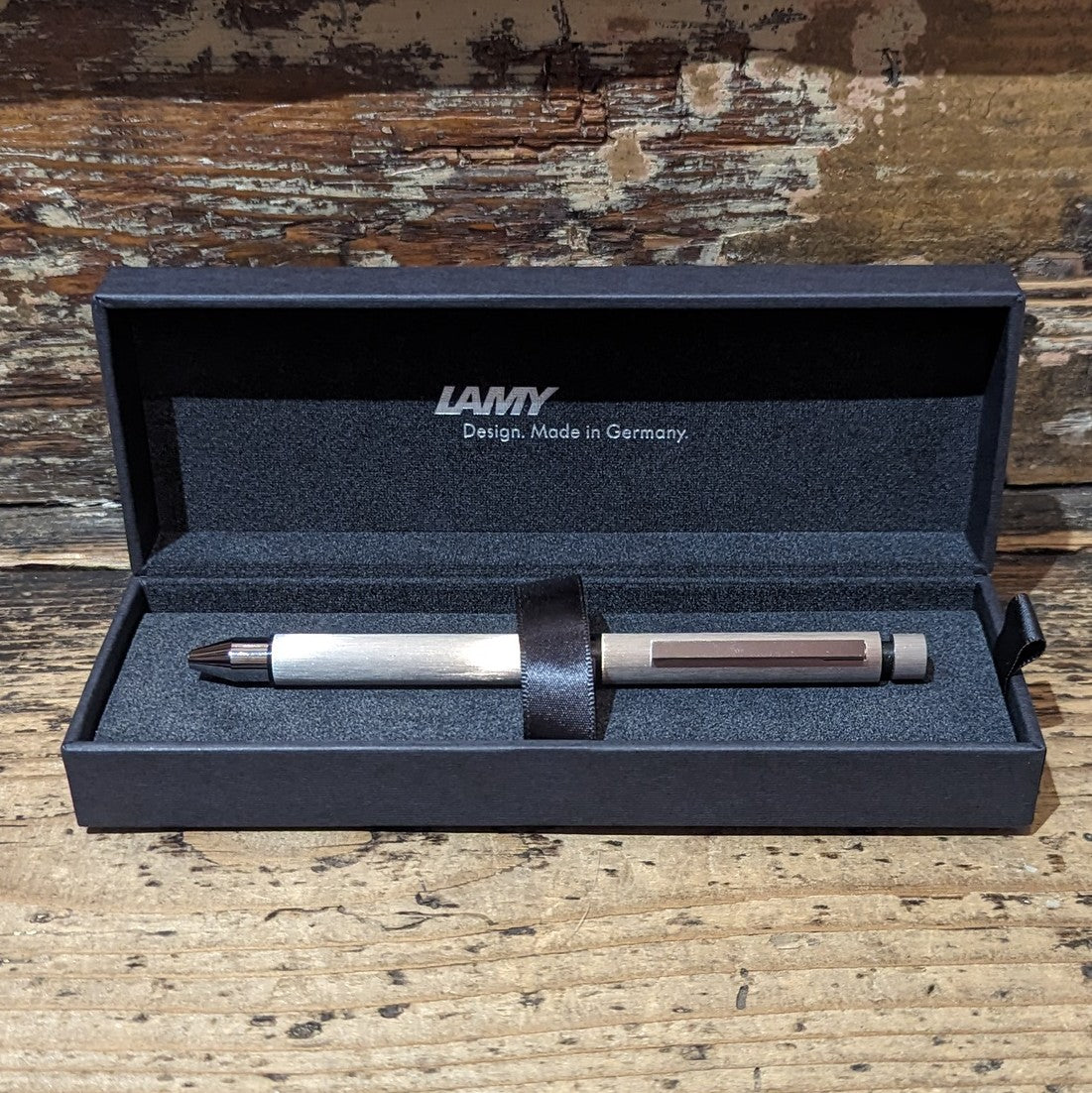 LAMY CP1 3 in 1 Pen - Red/Black/Mechanical Pencil - Brushed Stainless Steel