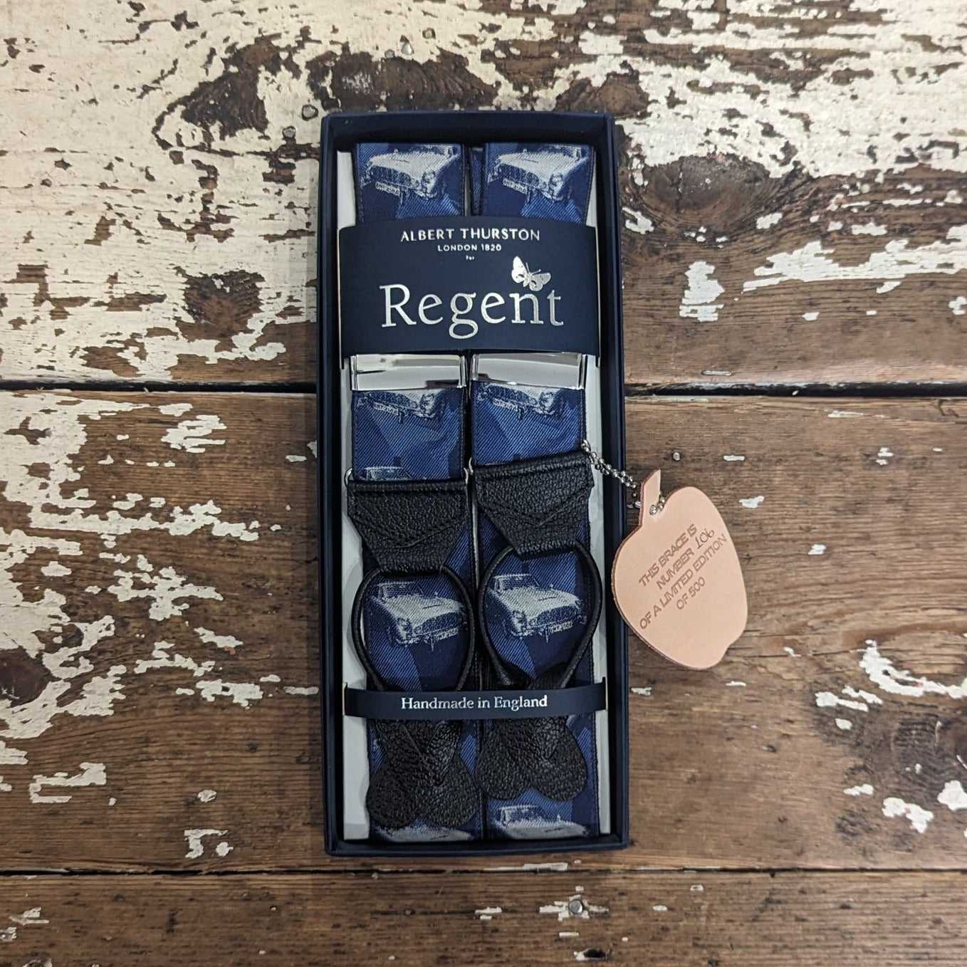 Albert Thurston x Regent - Braces - Silk - Limited Edition Aston Martin Bond Car