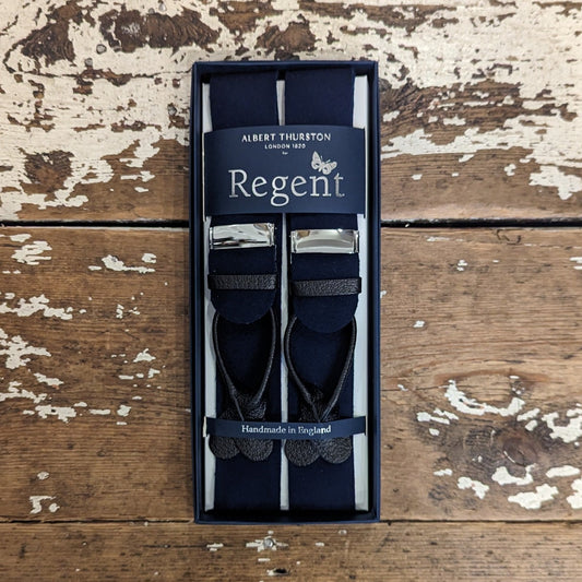 Albert Thurston x Regent - Braces - Boxcloth - Navy