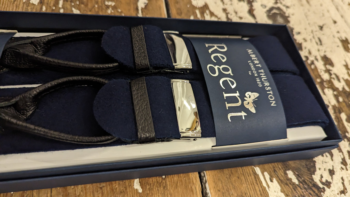 Albert Thurston x Regent - Braces - Boxcloth - Navy