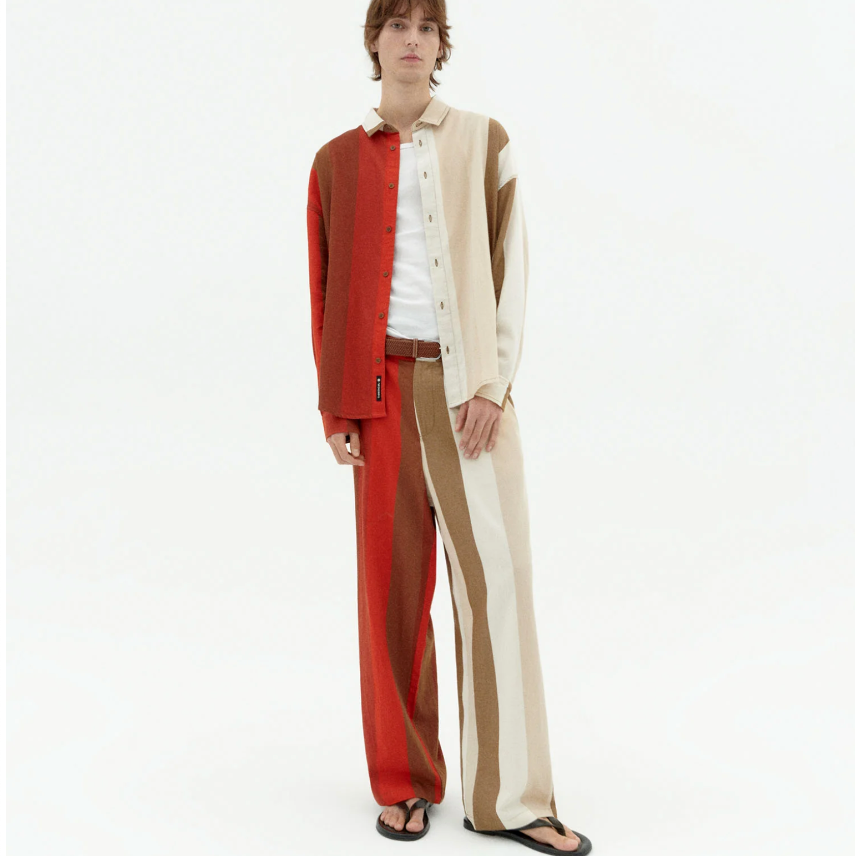 A person wears trousers