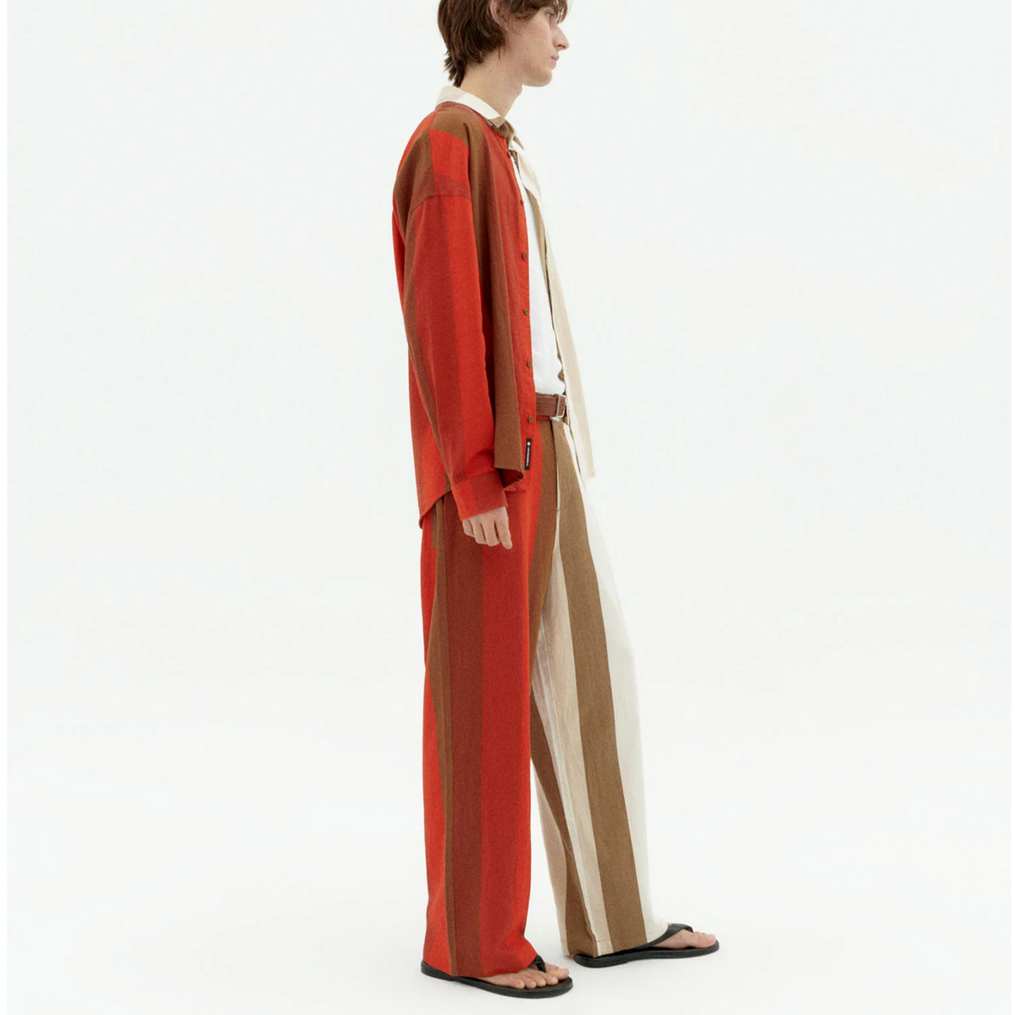 A person wears trousers