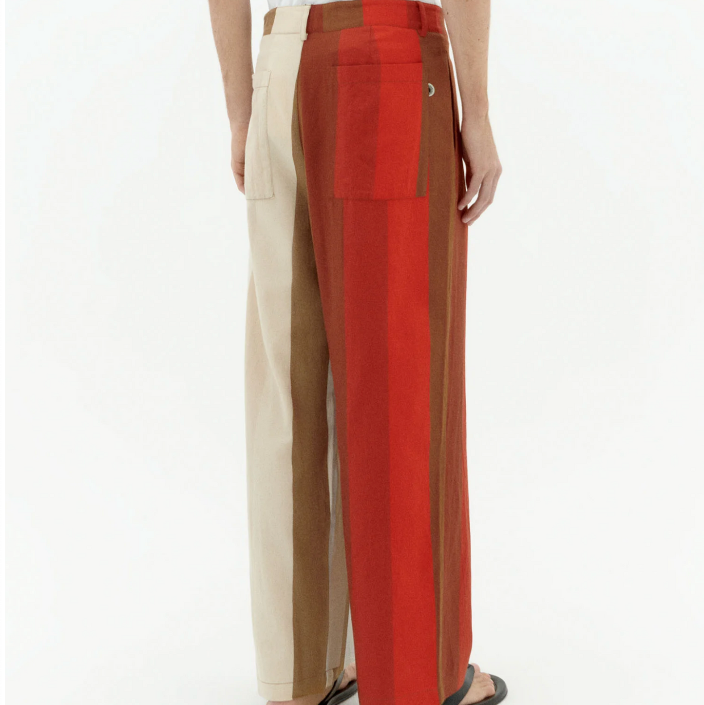A person wears trousers