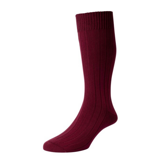 Pantherella - Seaford - Bugundy - Eco Luxe