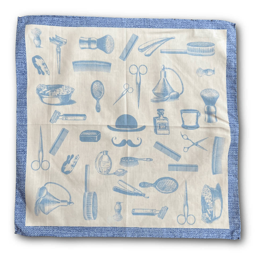Amanda Christensen - Cotton Pocket Square - Barber design - Regent Tailoring Salisbury