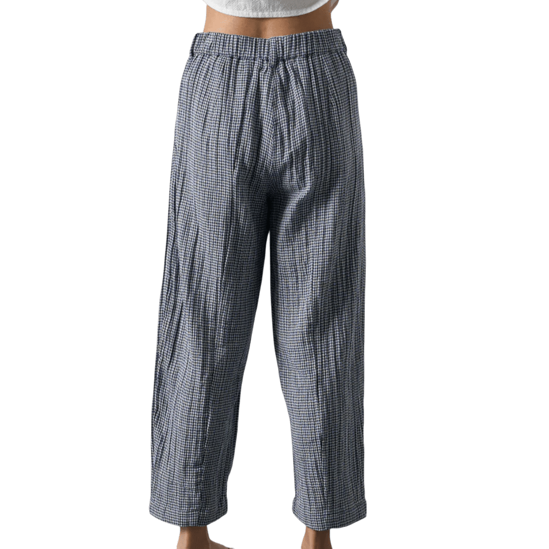 Bibico - Lorren Trousers - Navy Check - Regent Tailoring Salisbury