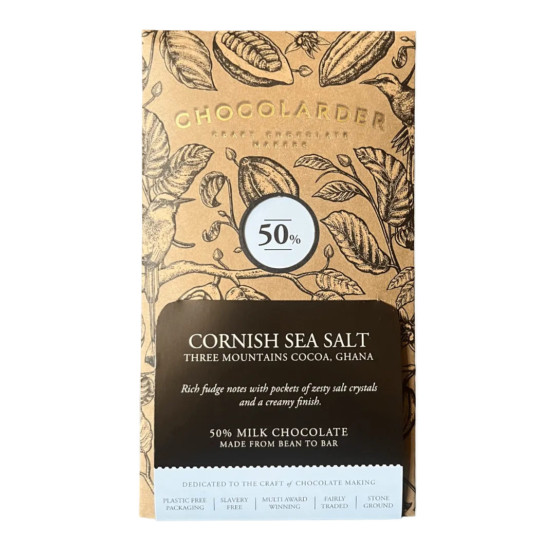 CHOCOLARDER -Cornish Seasalt 50% Milk Chocolate - Regent Tailoring Salisbury