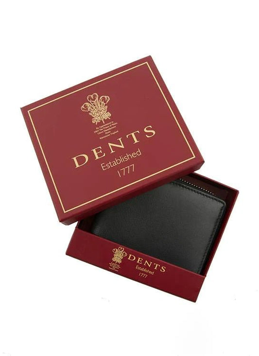 DENTS - Avon Zip Wallet - Black Leather - Regent Tailoring Salisbury