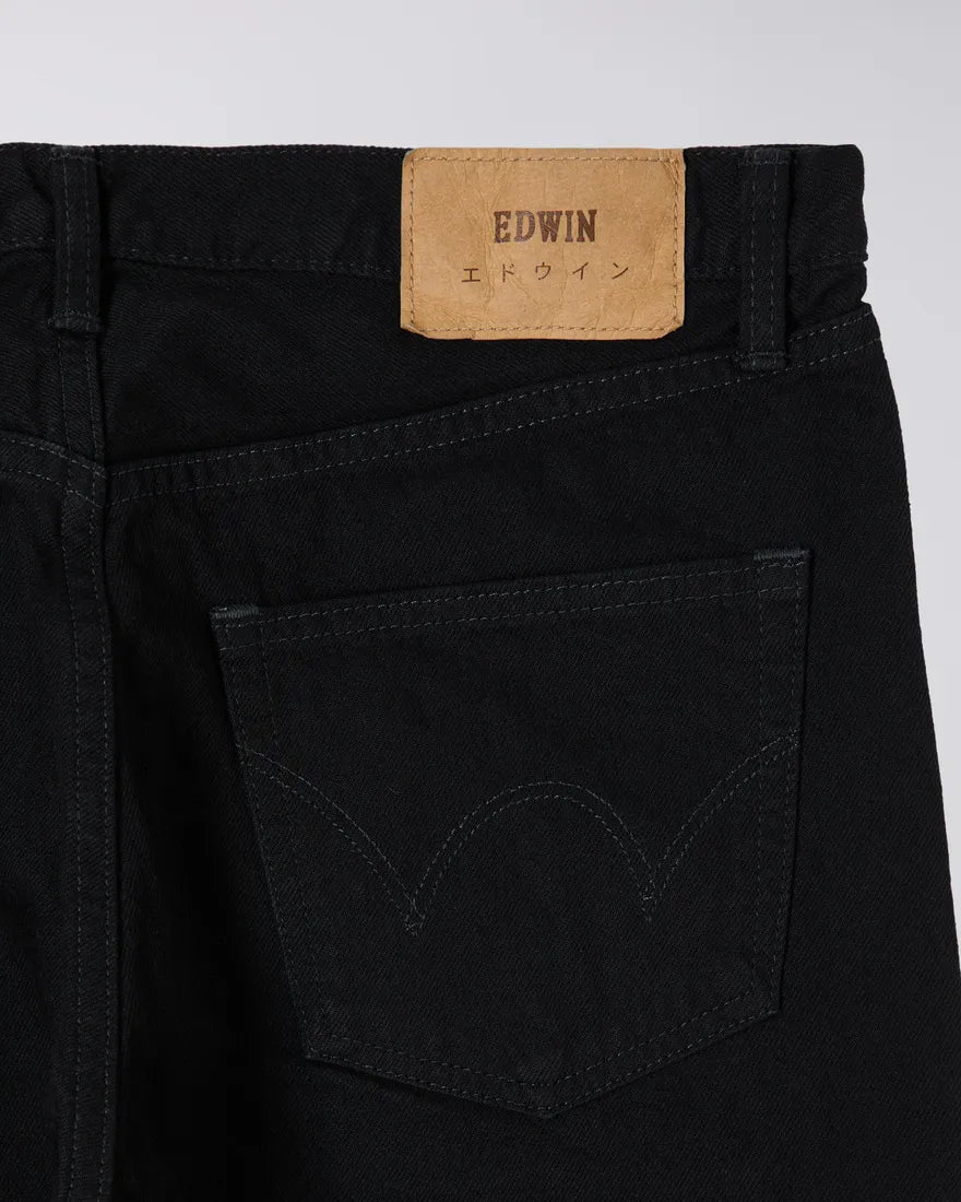 Edwin - Regular Tapered Jean - Kaihara - Right Hand Black Denim Unwashed - 13oz Cotton