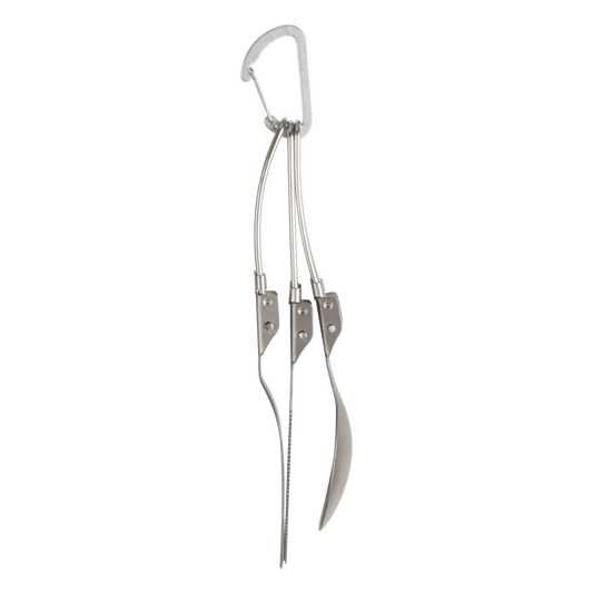 Elliker - Beldon 3 Piece Foldable Cutlery - Titanium - Regent Tailoring Salisbury