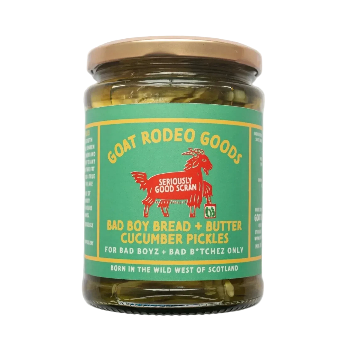 GOAT RODEO GOODS - BAD BOY BREAD AND BUTTER CUCUMBER PICKLES - Regent Tailoring Salisbury