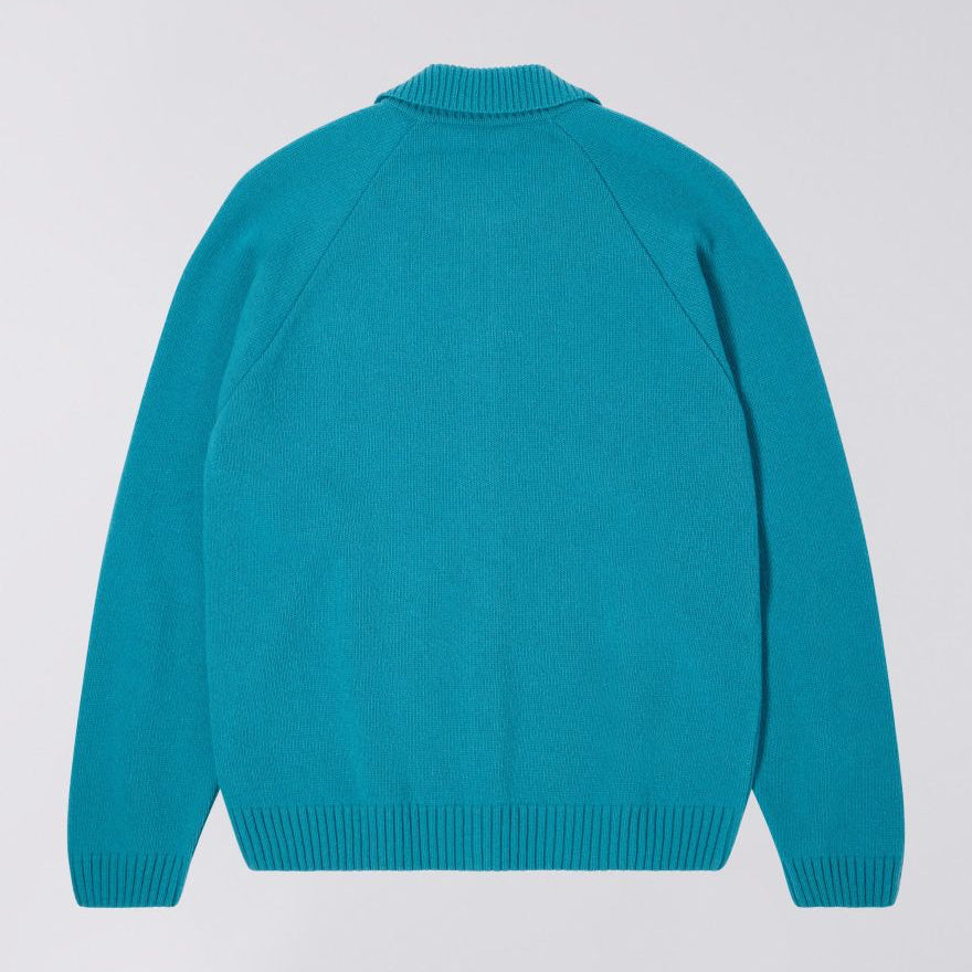 Edwin - Mars Polo Cardigan - Baltic