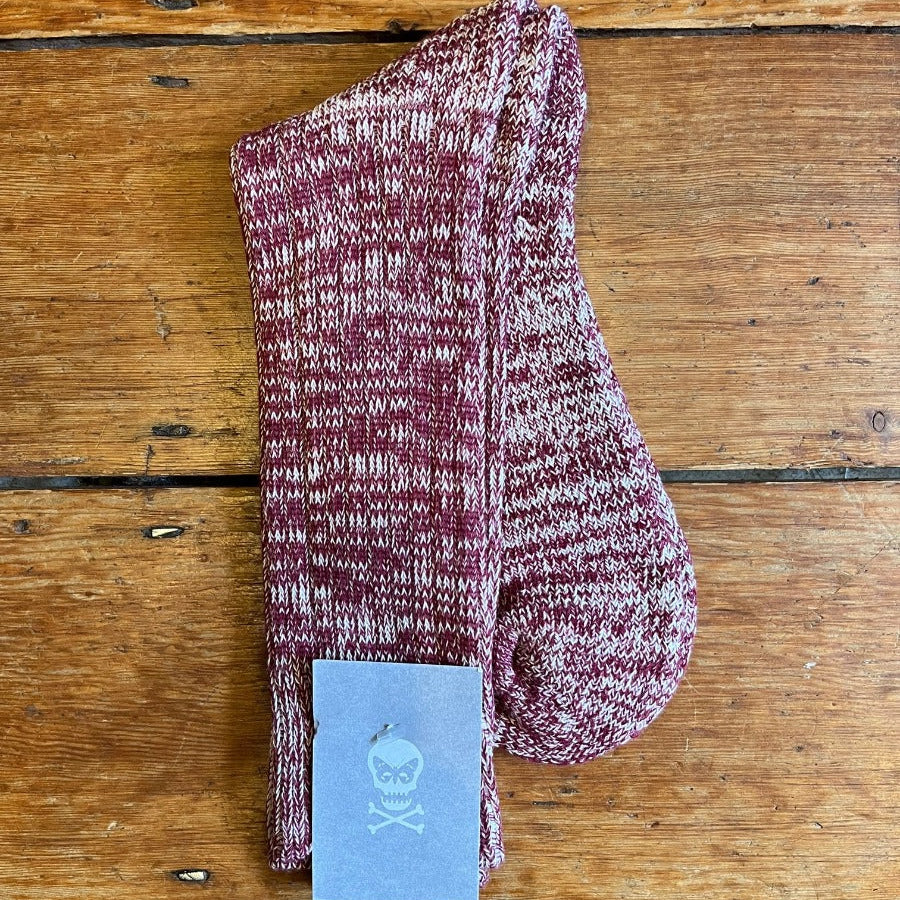 burgandy marled sock sold at regent in salisbury