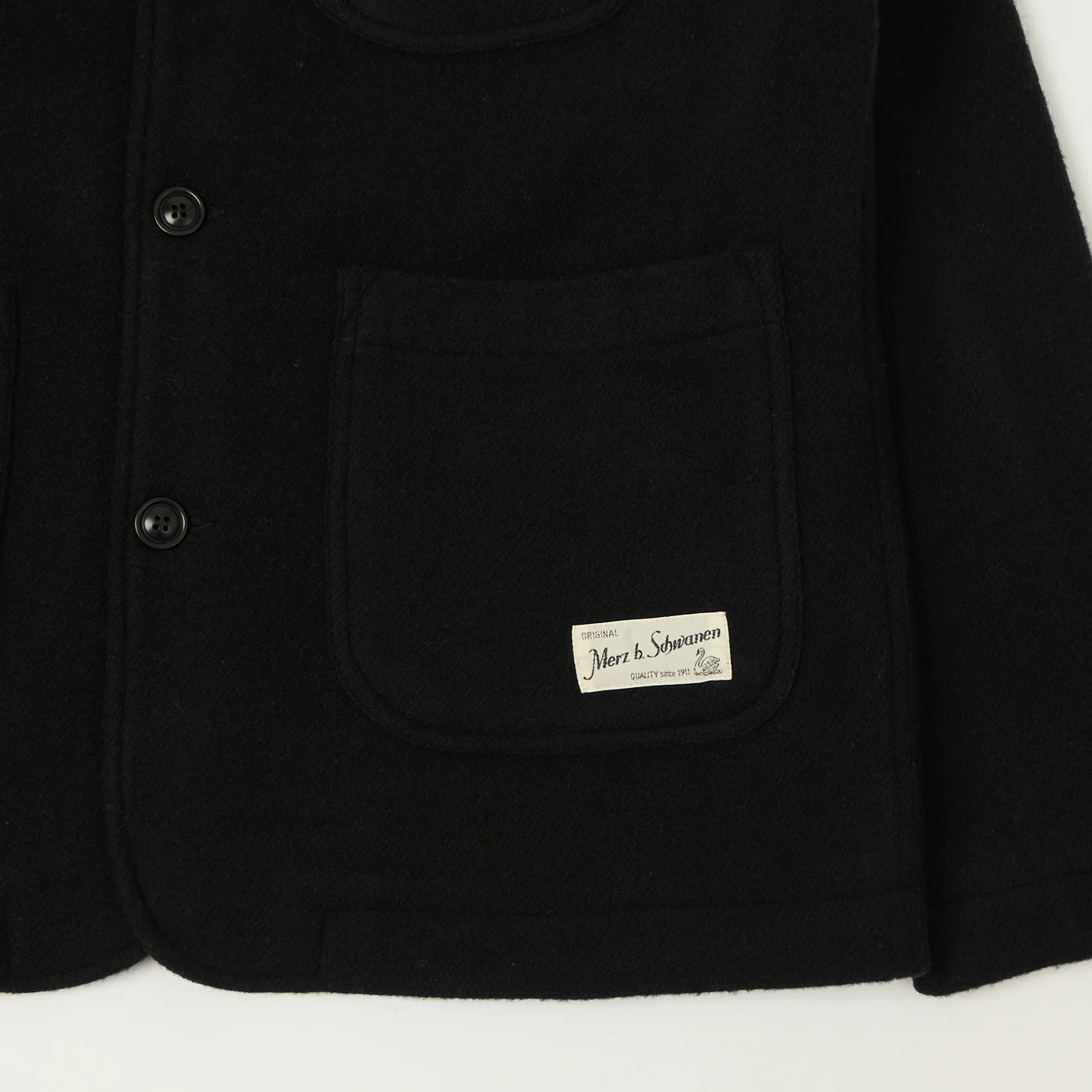MERZ B. SCHWANEN - Relaxed Fit Unisex Jacket - Deep Black