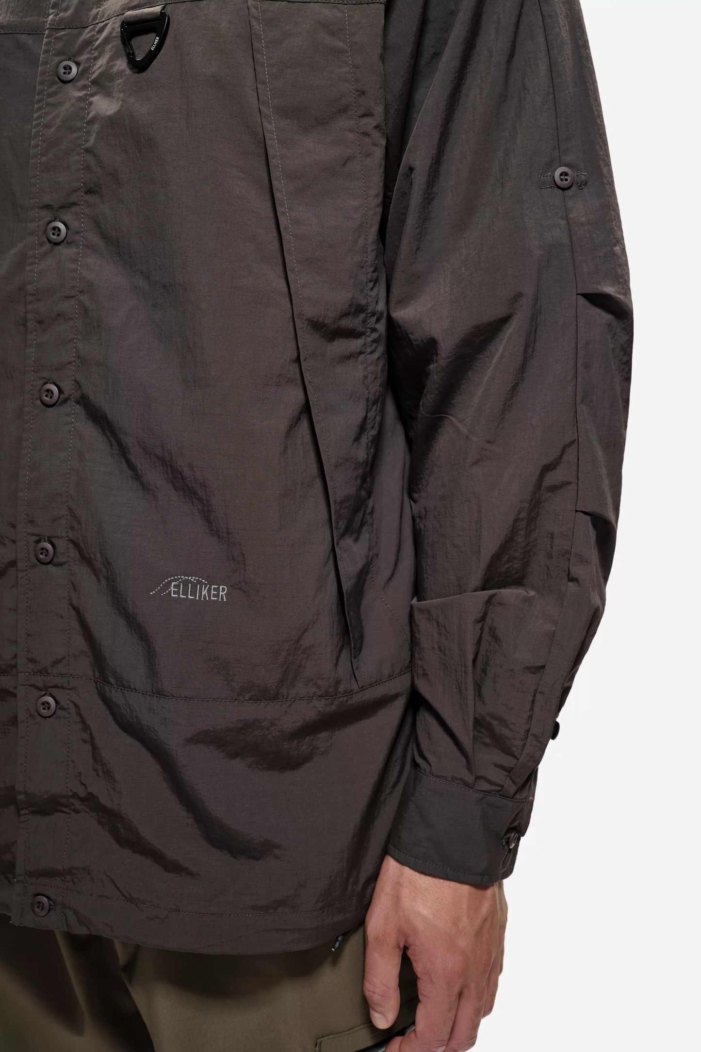 ELLIKER - Craw Long Sleeve Zipper Tech Shirt - Grey