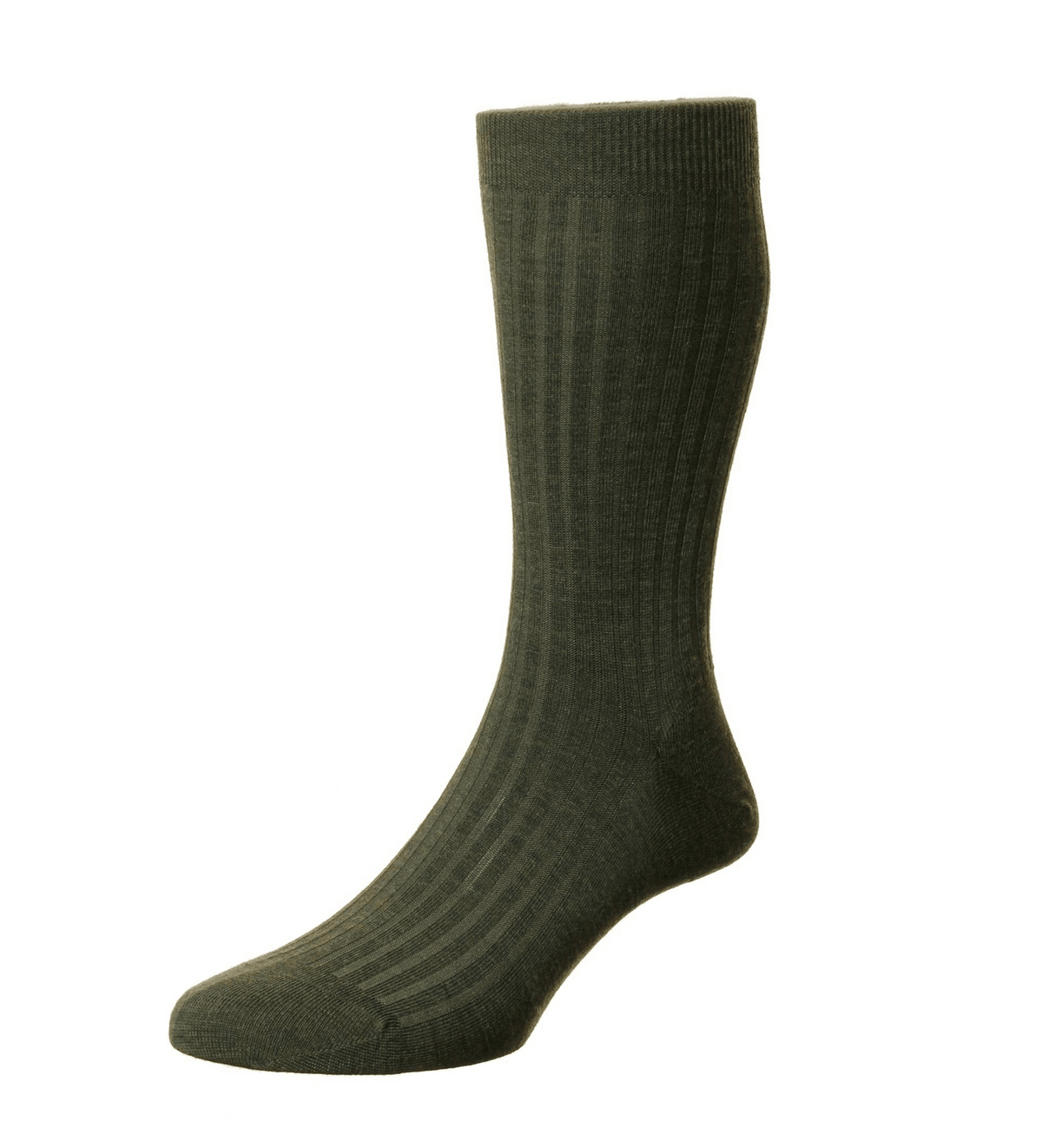 Pantherella - Laburnum - Merino Wool Socks - Dark Olive Mix - Regent Tailoring Salisbury
