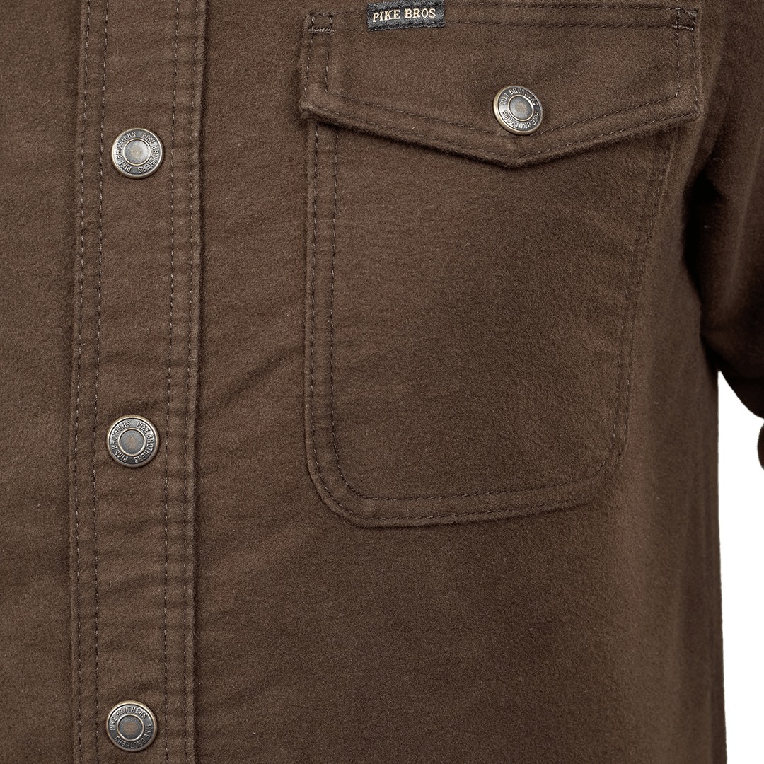 Pike Brothers - 1943 CPO Shirt Moleskin - Soil Brown - Regent Tailoring Salisbury